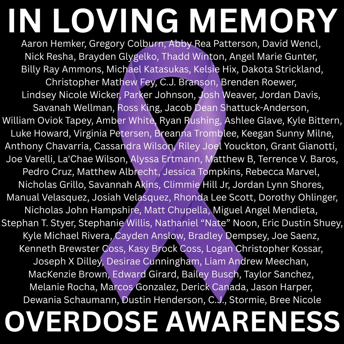 Overdose Awareness Shirt #68